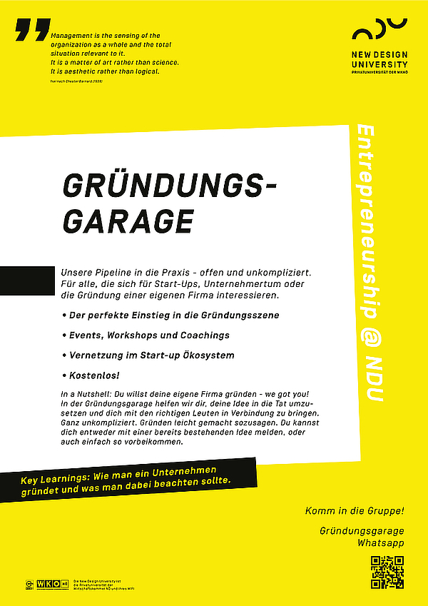 Online-Infoveranstaltung Gründungsgarage