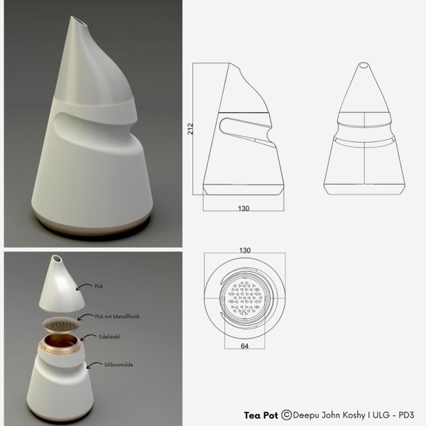 „Tea Pot“, Kombination aus Teekocher&Teekanne