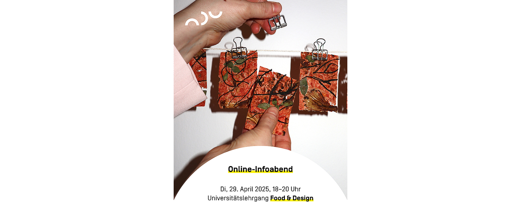 Plakat: Online-Infoabend Universitätslehrgang Food & Design