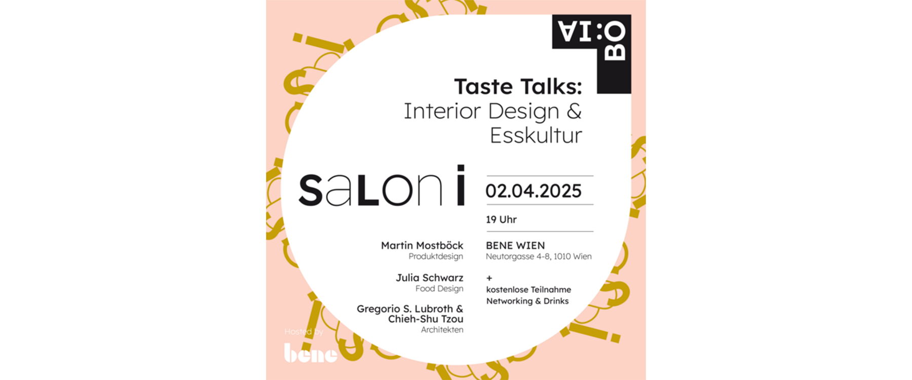 Plakat: TASTE TALKS: Interior Design & Esskultur