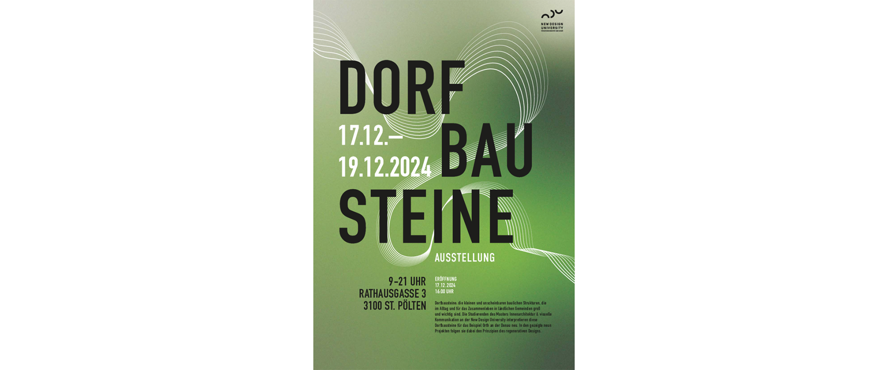 Plakat: Dorfbausteine