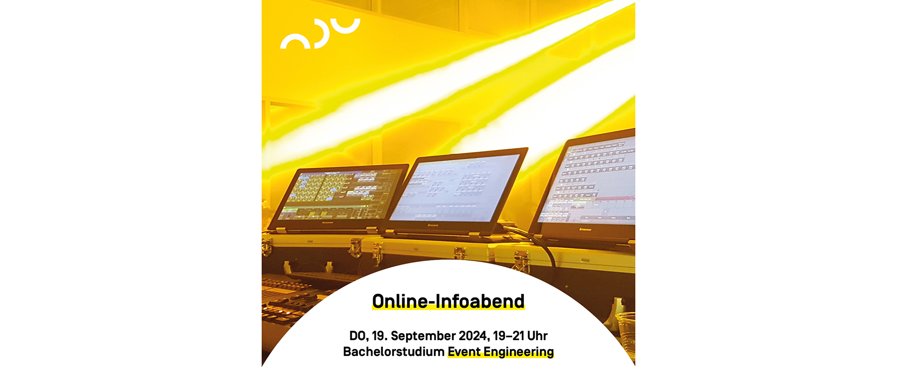Plakat: Online-Infoabend Bachelorstudium Event Engineering