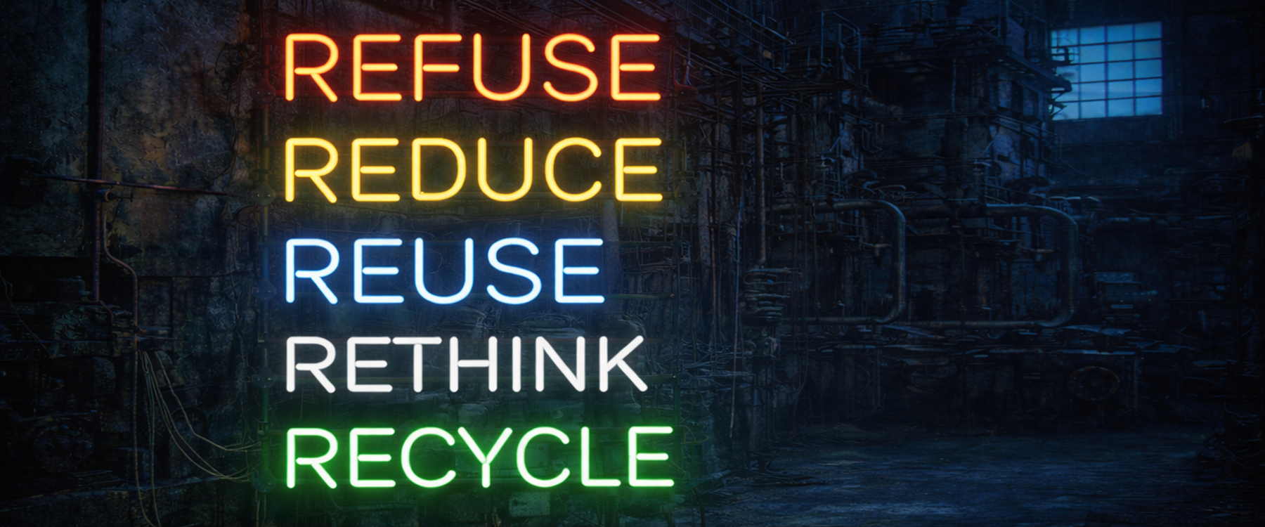 Refuse &ndash; Reduce &ndash; Reuse &ndash; Rethink &ndash; Recycle
