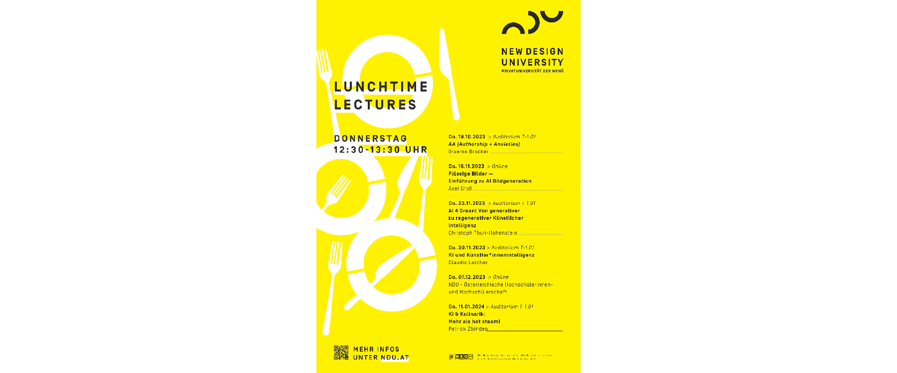 Plakat: Lunchtime Lectures WS 2023/24