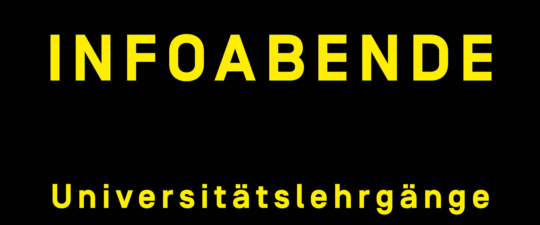 Logo: Infoabende Universitätslehrgänge