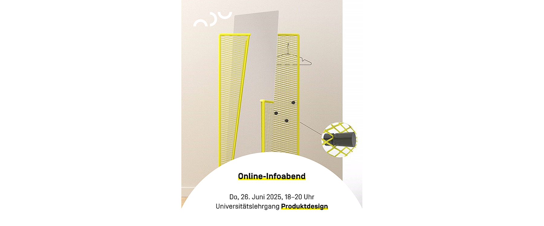 Plakat für Online-Infoabend