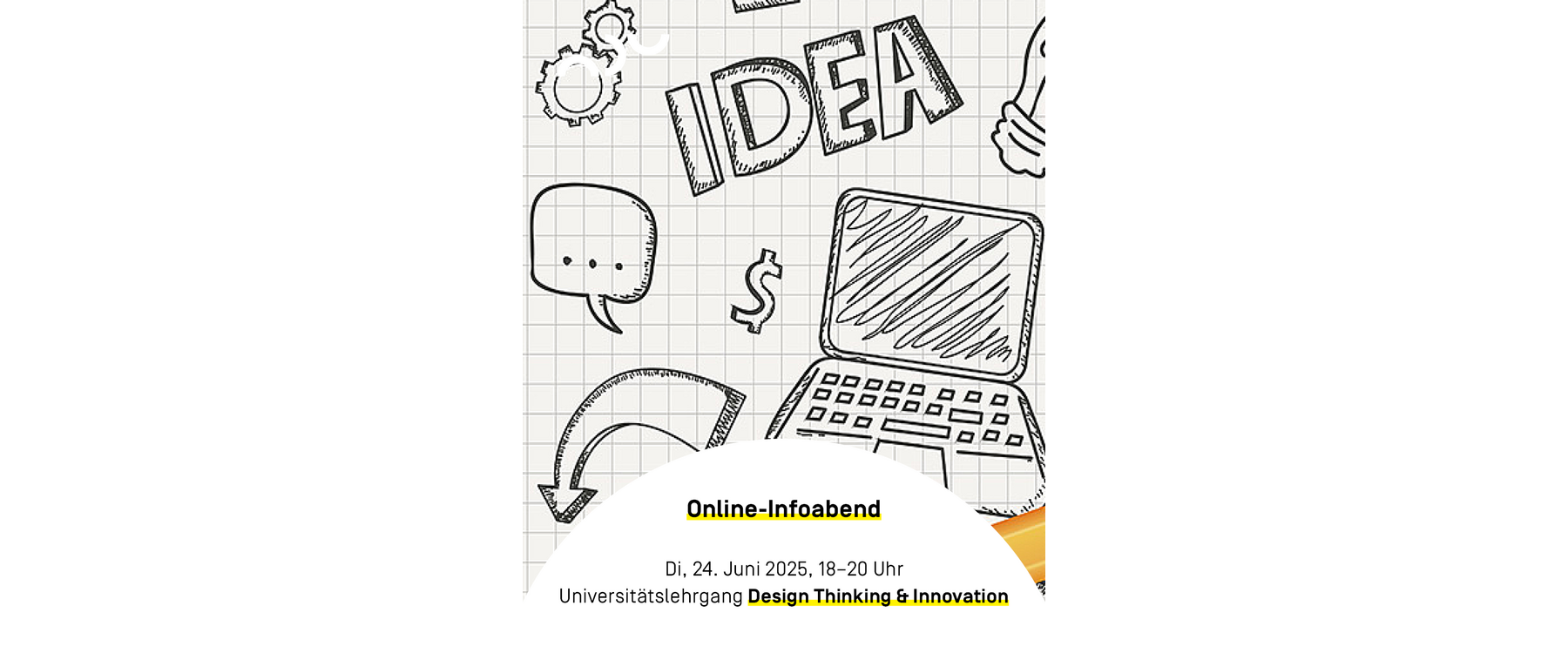 Plakat für Online-Infoabend