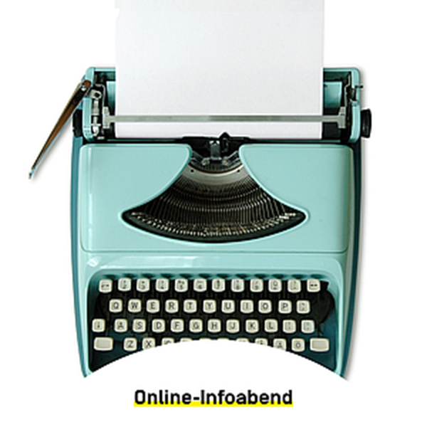 Plakat: Online-Infoabend Werbetext & Kreation