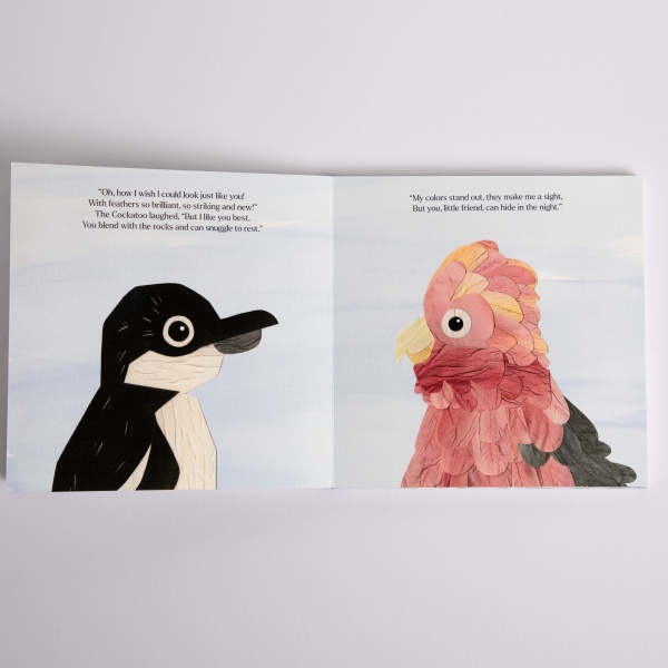 Buchseiten "Pinguin und Kakadus"