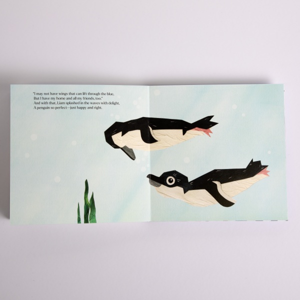 Buchseiten "Pinguine"