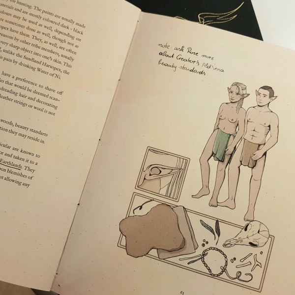 Aufgeschlagenes Buch, Blick auf eine Seite