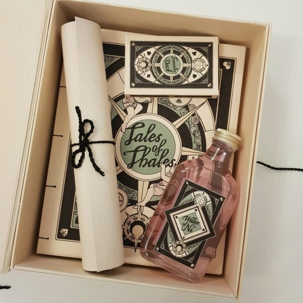 Blick in die Box von oben mit Inhalt