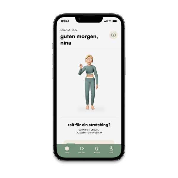 Screenshot von der pia-App