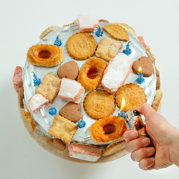 Torte mit Keksen drauf